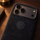 arre Suede Case for iPhone 18 Pro - Black - macro