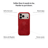 arre Suede Case for iPhone 18 Pro - Red - callouts