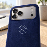 arre Suede Case for iPhone 18 Pro Max - Navy - macro