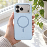 arre Silicone Case for iPhone 18 Pro - Sky Blue - hand