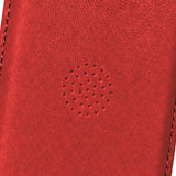arre Leather Card Wallet - Red - macro