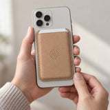 arre Leather Card Wallet - Tan - hand