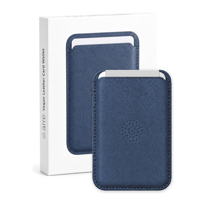 arre Vegan Leather Card Wallet - Navy - main