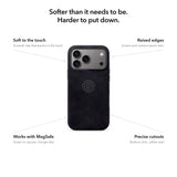 arre Suede Case for iPhone 18 Pro - Black - callouts