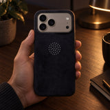 arre Suede Case for iPhone 18 Pro Max - Black - hand
