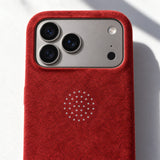 arre Suede Case for iPhone 18 Pro Max - Red - macro