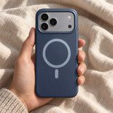 arre Silicone Case for iPhone 18 Pro - Navy - hand