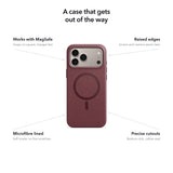 arre Silicone Case for iPhone 18 Pro Max - Burgundy - callouts