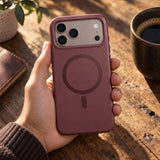 arre Silicone Case for iPhone 18 Pro Max - Burgundy - hand