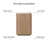 arre Leather Card Wallet - Tan - callouts