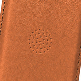 arre Vegan Leather Card Wallet - Orange - macro