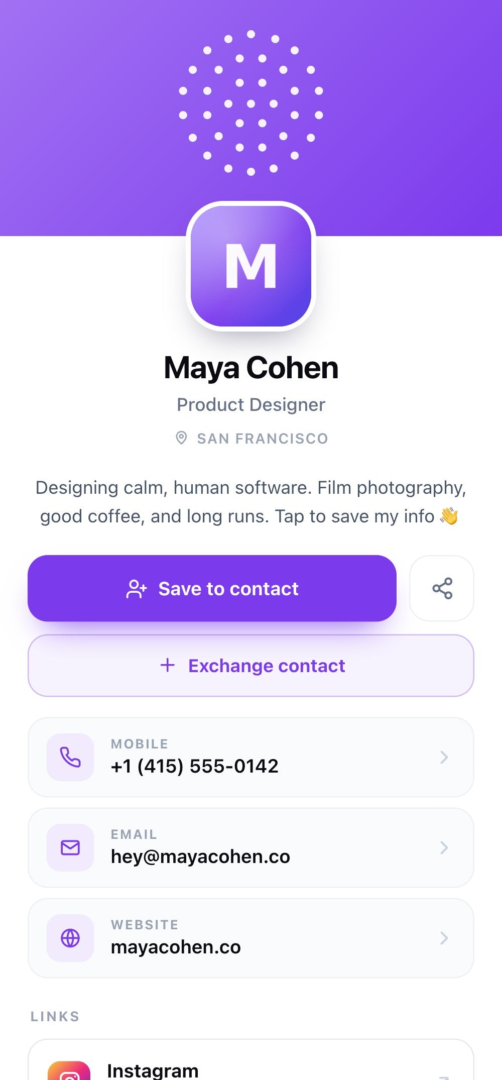 arre link profile — Maya Cohen